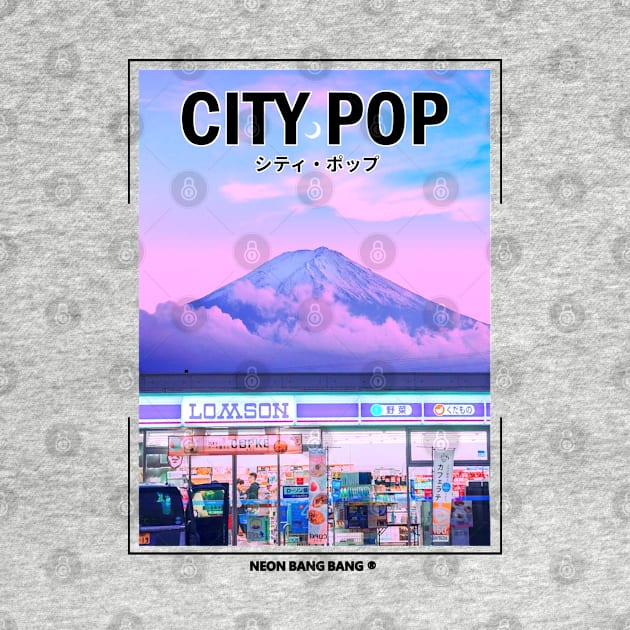 Vaporwave Aesthetic Mt. Fuji Mountain by Neon Bang Bang